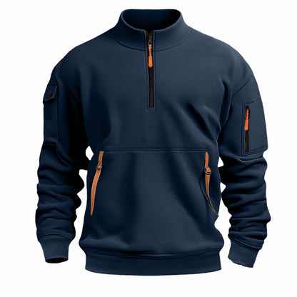 Men's Outdoor Pullover Practical Zipper Pockets
