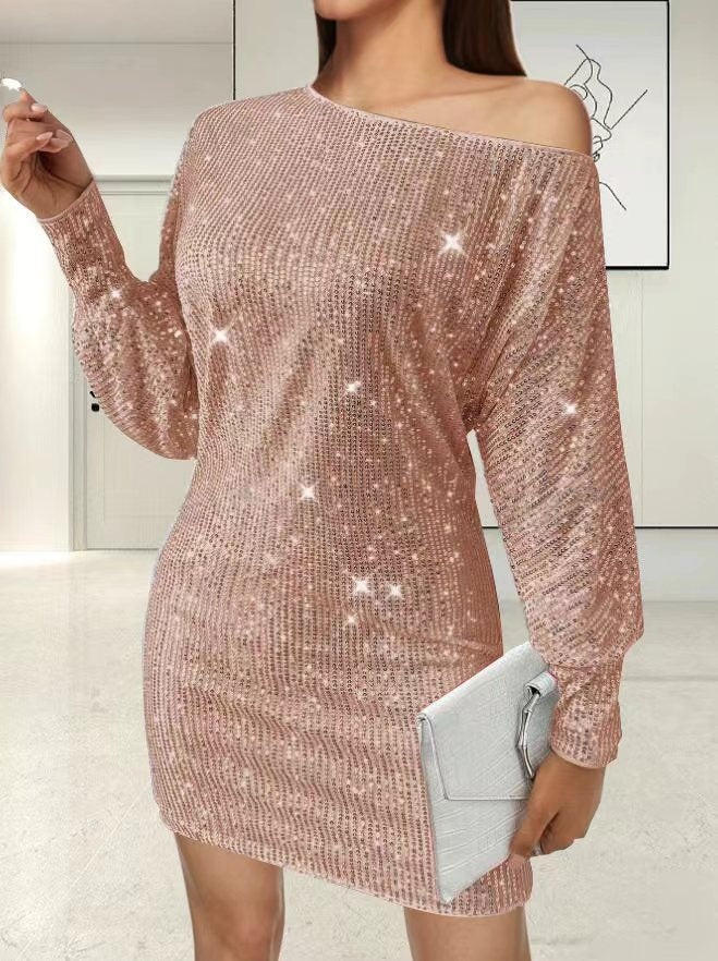 Women's Party Dress Elegant Asymmetrical Glitter