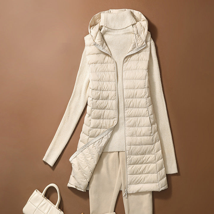 Stylish Quilted Vest with Hood and Comfort Fit