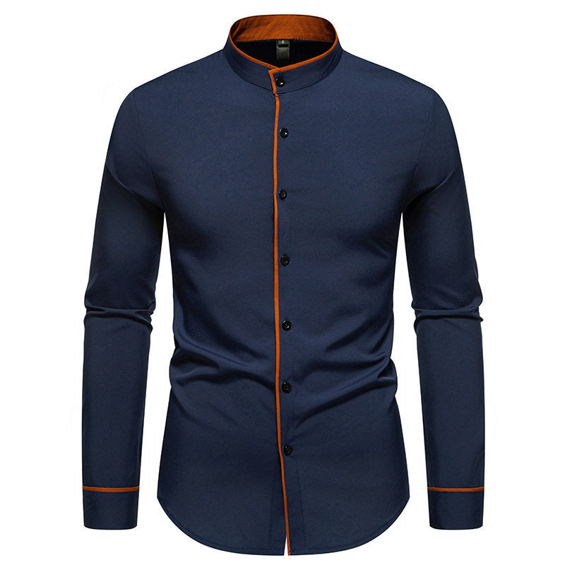 Herren Hemd Elegant Modern Stehkragen