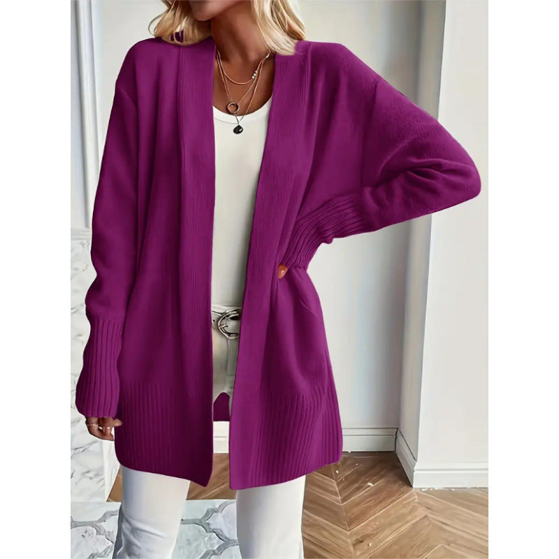 Women's Long Elegant Cardigan with Pockets