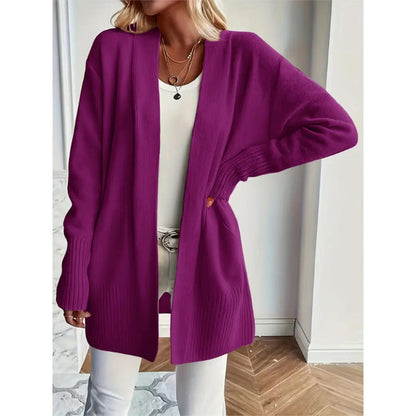 Women's Long Elegant Cardigan with Pockets