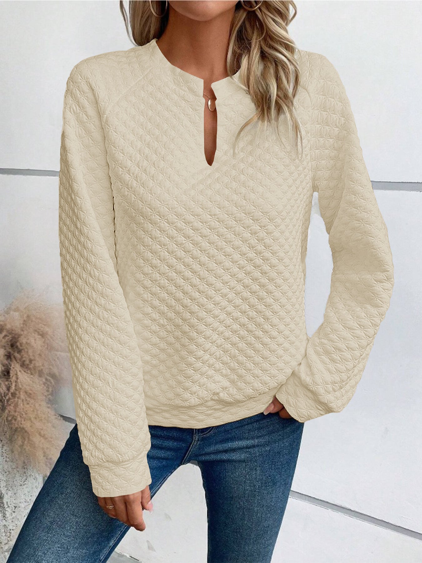 Women's Quilted Pullover Winter Warm Elegant
