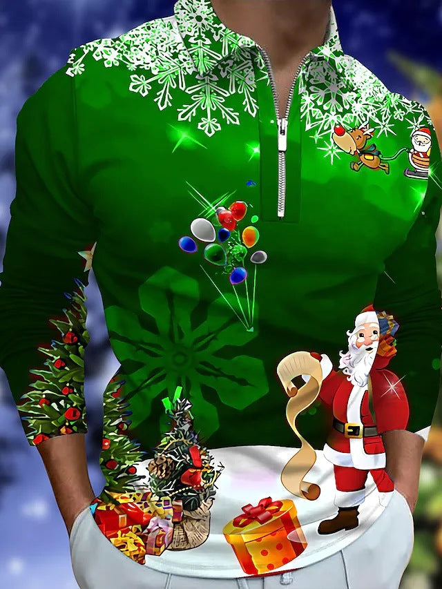 Men's Christmas Long-Sleeved Shirt Festive Gift Idea
