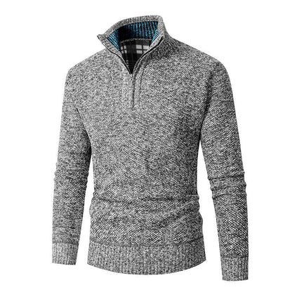 Men's Pullover High Neck Zipper Practical