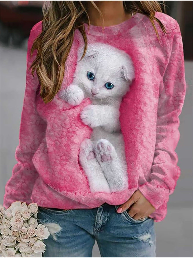 Women's Sweatshirt Cute Animal Print Women's Fashion