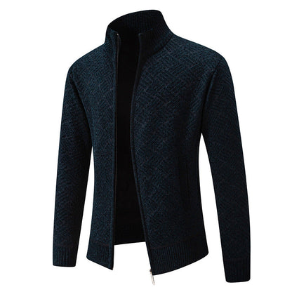 Men's Cardigan Plaid Pattern Modern Stylish