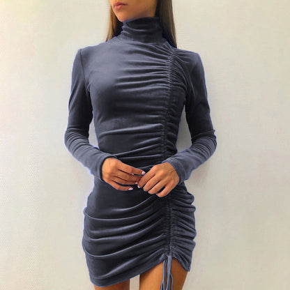 Elegant Women's Velvet-Look Dress