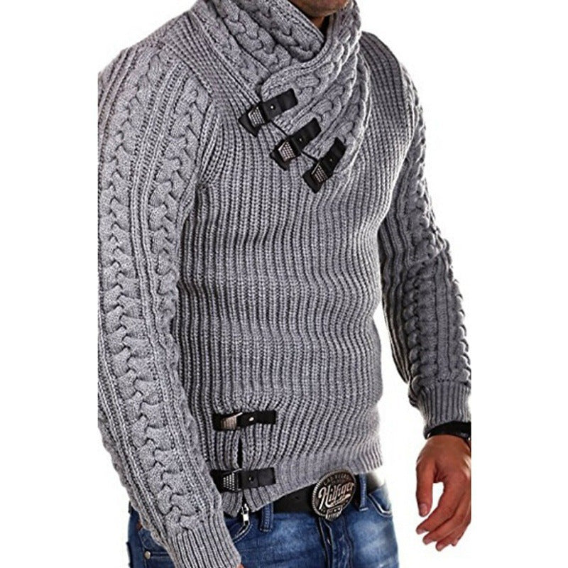 Men's Modern Asymmetrical Knit Sweater