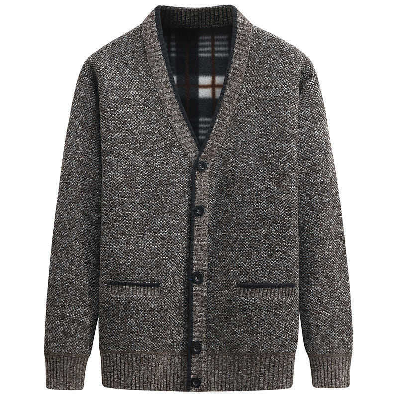 Herren Strickjacke Modern V-Ausschnitt Elegantes Design