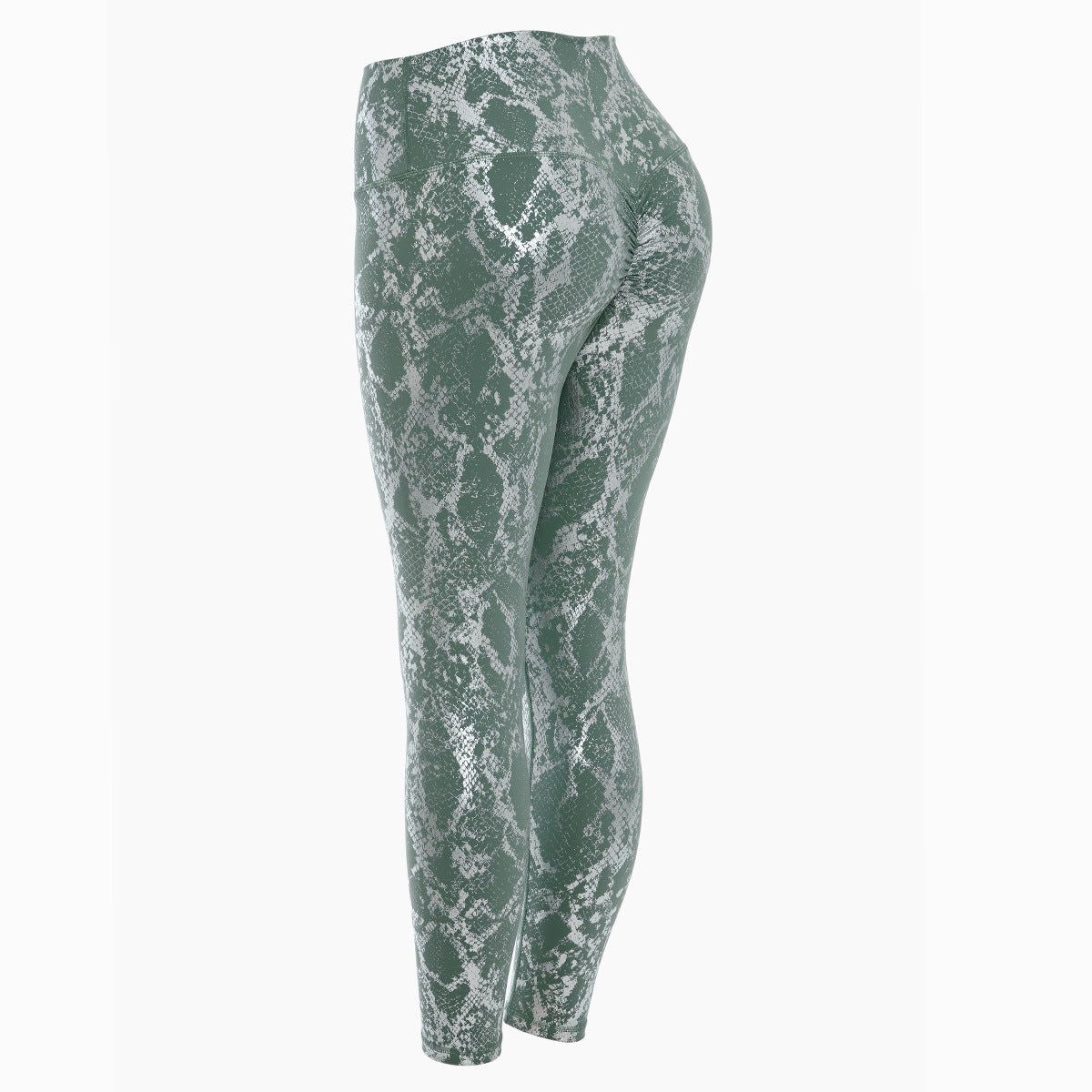 Women's Sports Leggings Snake Print High-Waisted