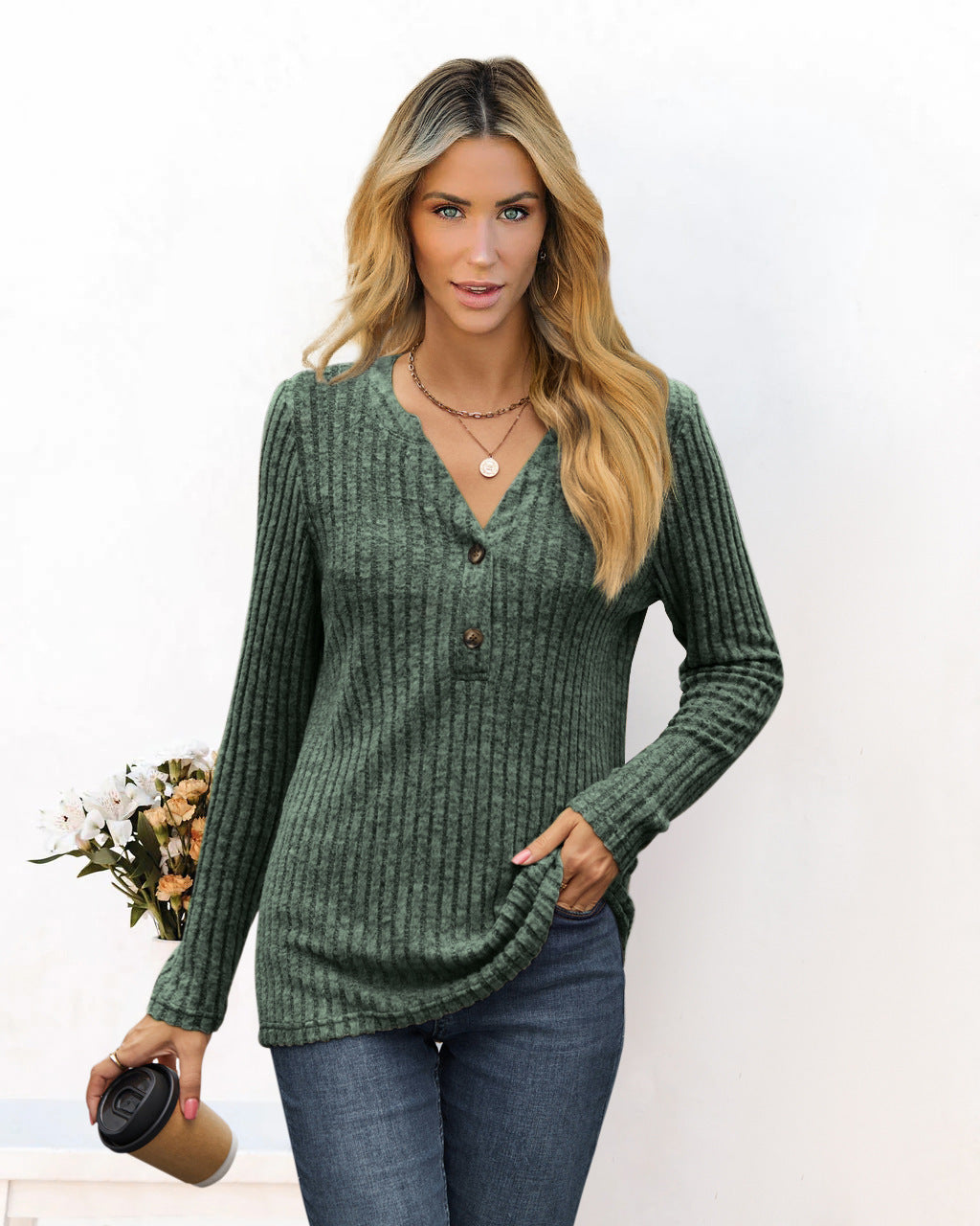Women's Casual Long-Sleeve Shirt Comfortable Style