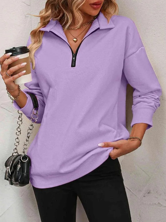 Women's Sweatshirt Casual Zipper Sporty