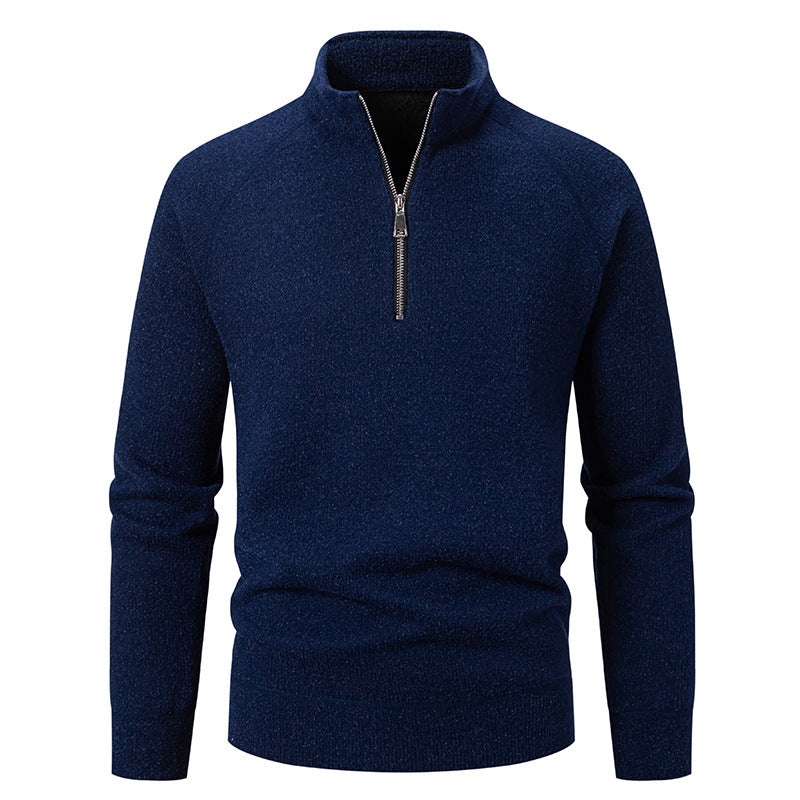 Herren Pullover Modern Raglan Ärmel Reißverschluss
