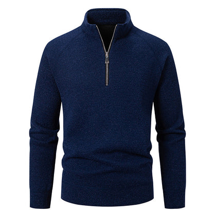 Herren Pullover Modern Raglan Ärmel Reißverschluss