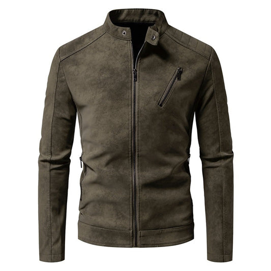 Herren Lederjacke Biker Stil Modern - IdealeKleiden