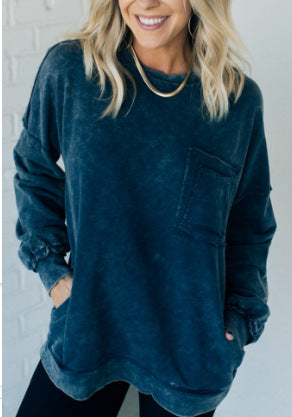 Women's Oversized Sweatshirt Comfortable with Pockets