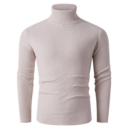Men's Turtleneck Ribbed Jumper Elegant Design