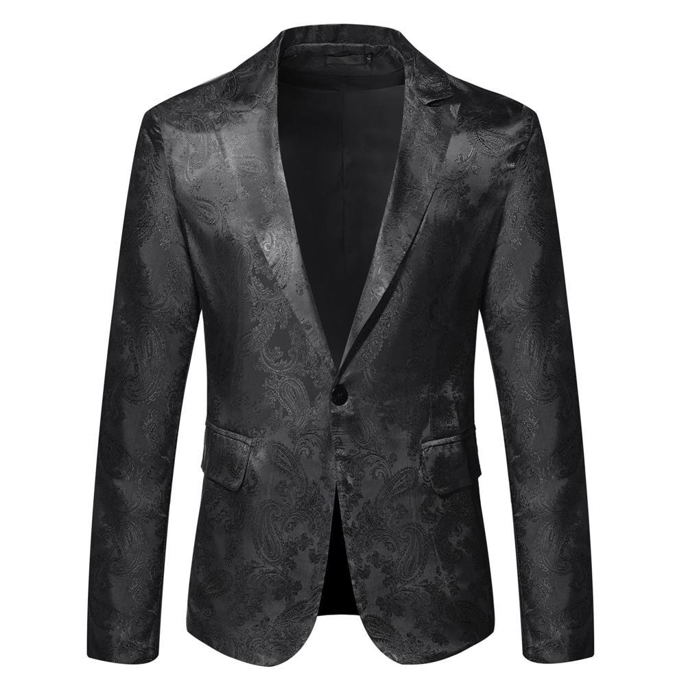 Men's Paisley Pattern Blazer Elegant Slim Fit