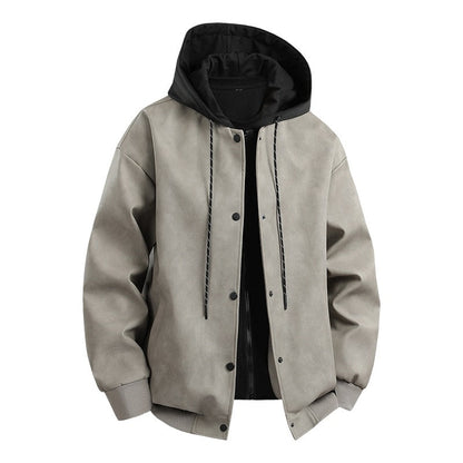 Herren Übergangsjacke Modern Sportlich Kapuze - IdealeKleiden