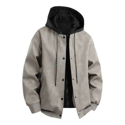 Herren Übergangsjacke Modern Sportlich Kapuze - IdealeKleiden