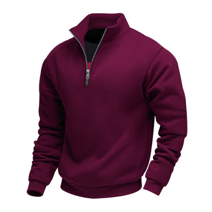 Men's Fleece Pullover Stand-up Collar Warm