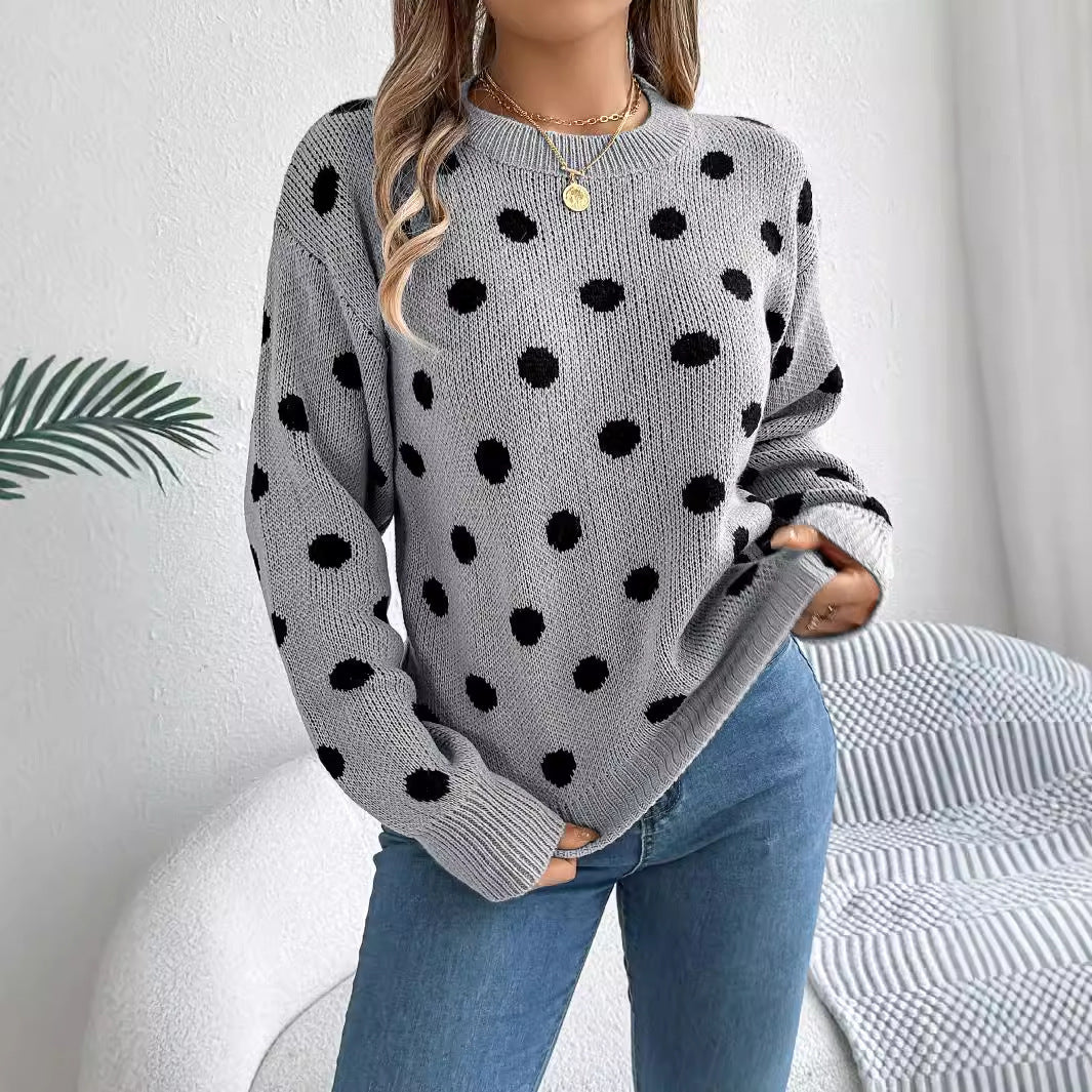 Classic Women's Polka Dot Sweater