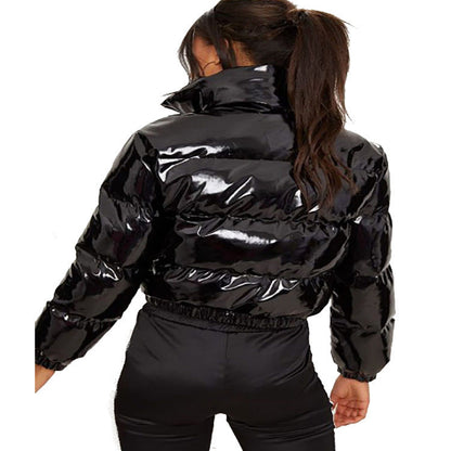 Women's Quilted Jacket Shiny Elegant