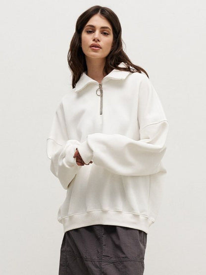 Women's Modern Zip High-Neck Sweater