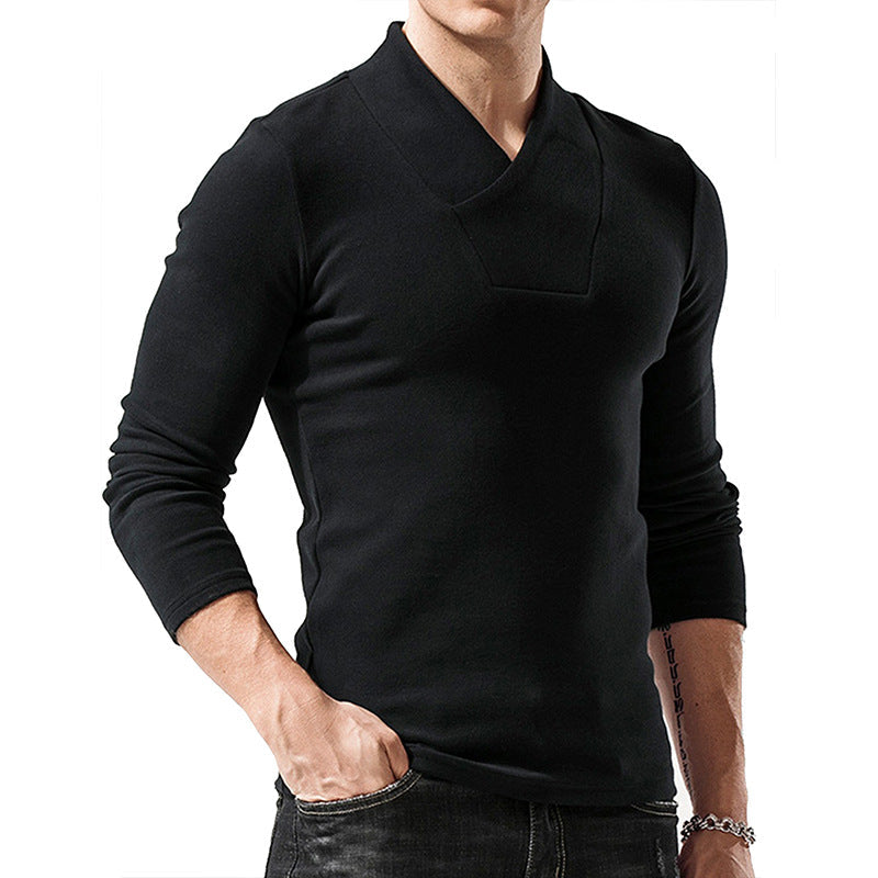 Elegant Dress Slim Fit Wool Asymmetrical Neckline
