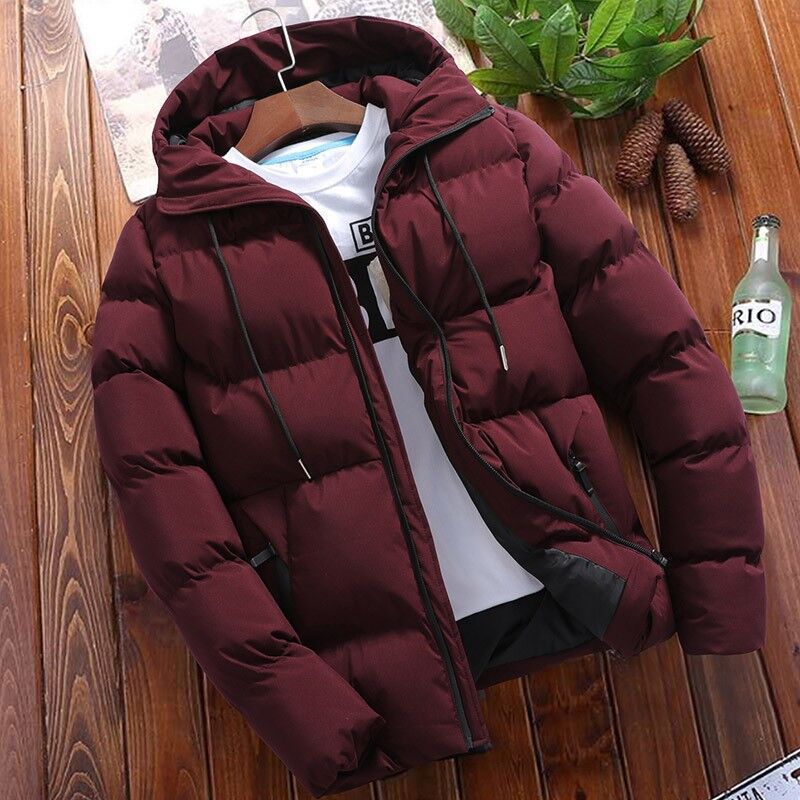 Übergrößen Pufferjacke Kapuze Baumwolle Warm - IdealeKleiden