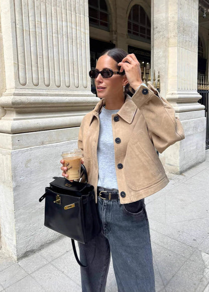 Stylish Short Fashionable Leather Jacket