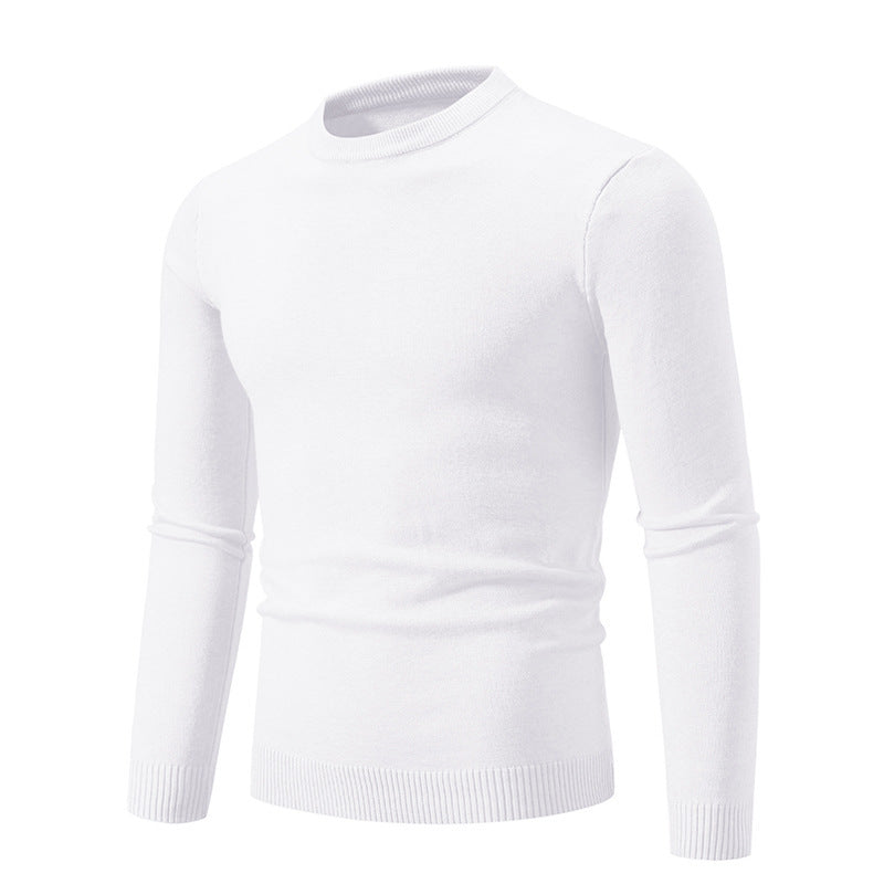 Fine Men's Round Neck Sweater Elegant Design