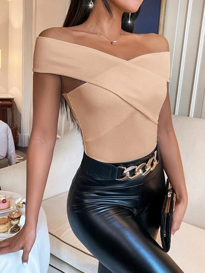 Women's Top Asymmetrical Textured Modern