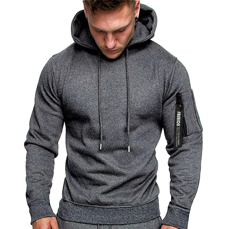 Men's Sports Hoodie with Practical Zipper