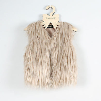 Soft Women's Faux Fur Vest Elegant Open Cut