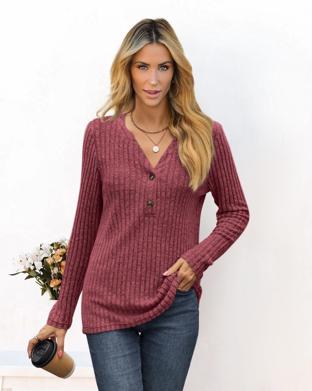 Women's Casual Long-Sleeve Shirt Comfortable Style