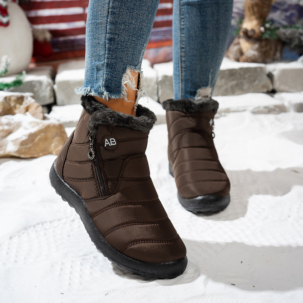 Women's Winter Boots Warm Practical Zipper