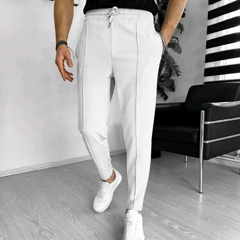 Slim Fit Dress Elastic Waistband Stretch Fabric