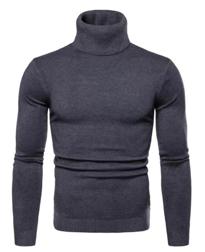 Men's Cotton Turtleneck Sweater - Elegant Design