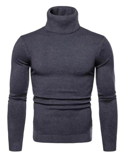 Men's Cotton Turtleneck Sweater - Elegant Design