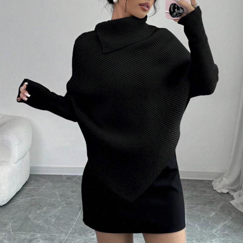 Women's Oversized Sweater Generous Asymmetrical