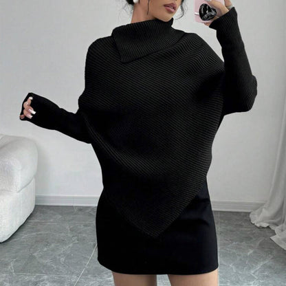 Women's Oversized Sweater Generous Asymmetrical