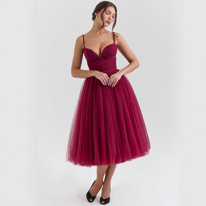 Elegant Women's Tulle Dress with Skirts