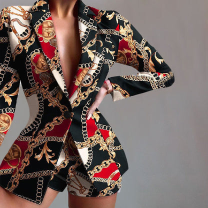 Elegant Dress Leopard Print Tailored Chic