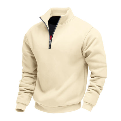 Men's Fleece Pullover Stand-up Collar Warm