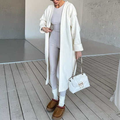 Soft women's winter coat oversized style