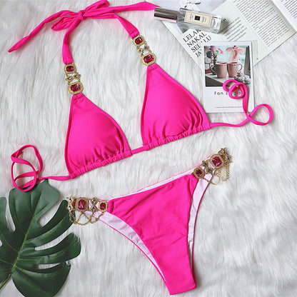 Sparkly Swimsuit for Women with Diamond Effect