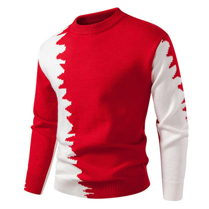 Men's Pullover Modern Color Gradient Round Neck