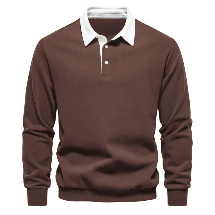 Men's Long Sleeve Polo Classic Elegant